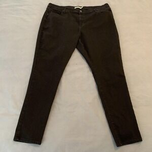Levi's Jeans Womens 20W Black 721 High‎ Rise Skinny Stretch Denim Plus Size Fit